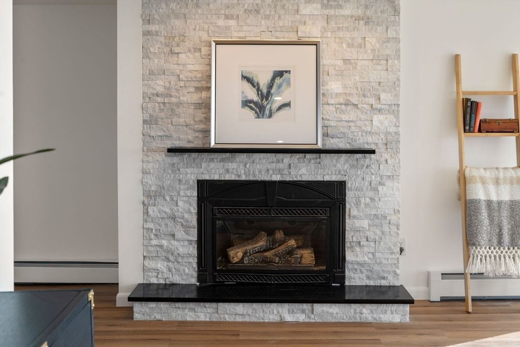 Fireplace, Interior, Stone Walls, Wood Texture Flooring