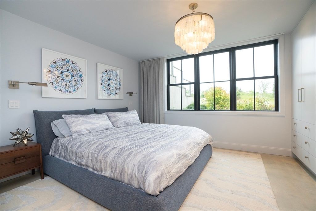 Bedroom, Chandelier, Interior, Wood Texture Flooring