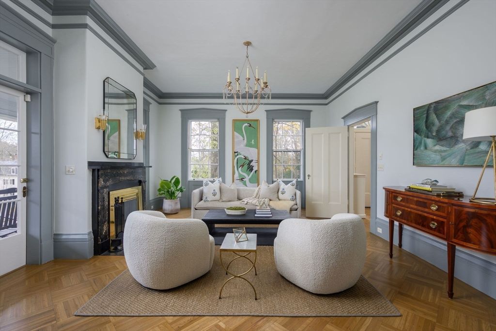Chandelier, Fireplace, Interior, Living room, Wood Texture Flooring