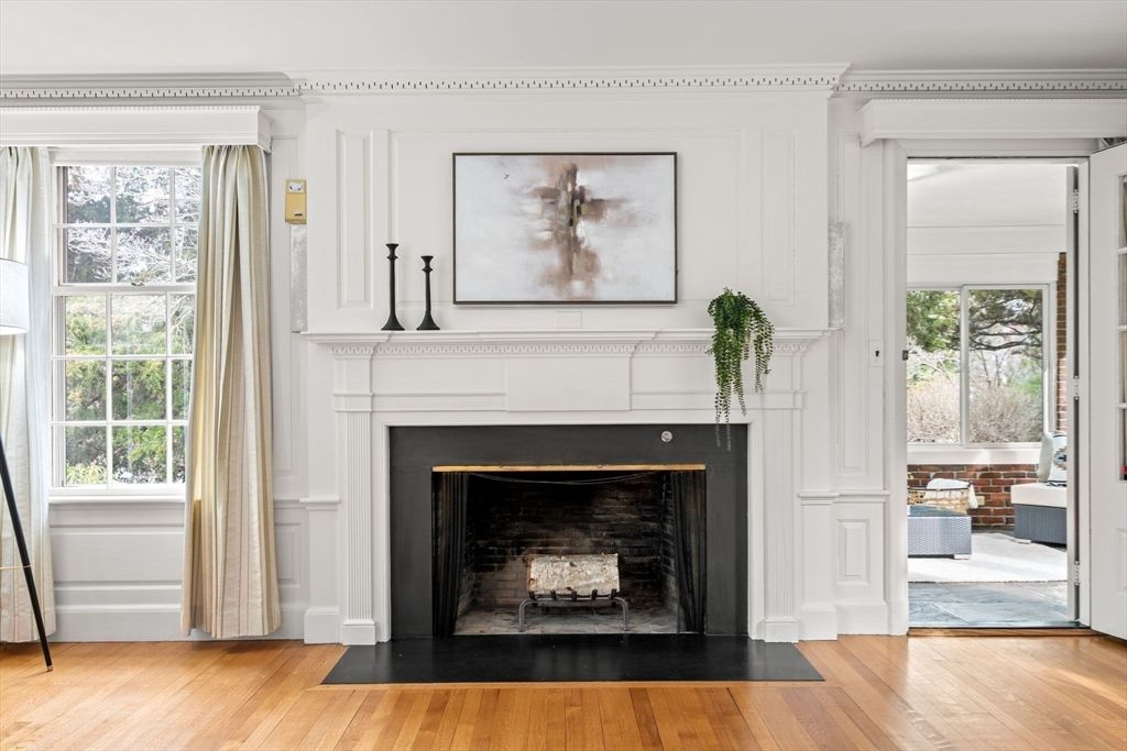 Fireplace, Interior, Wood Texture Flooring