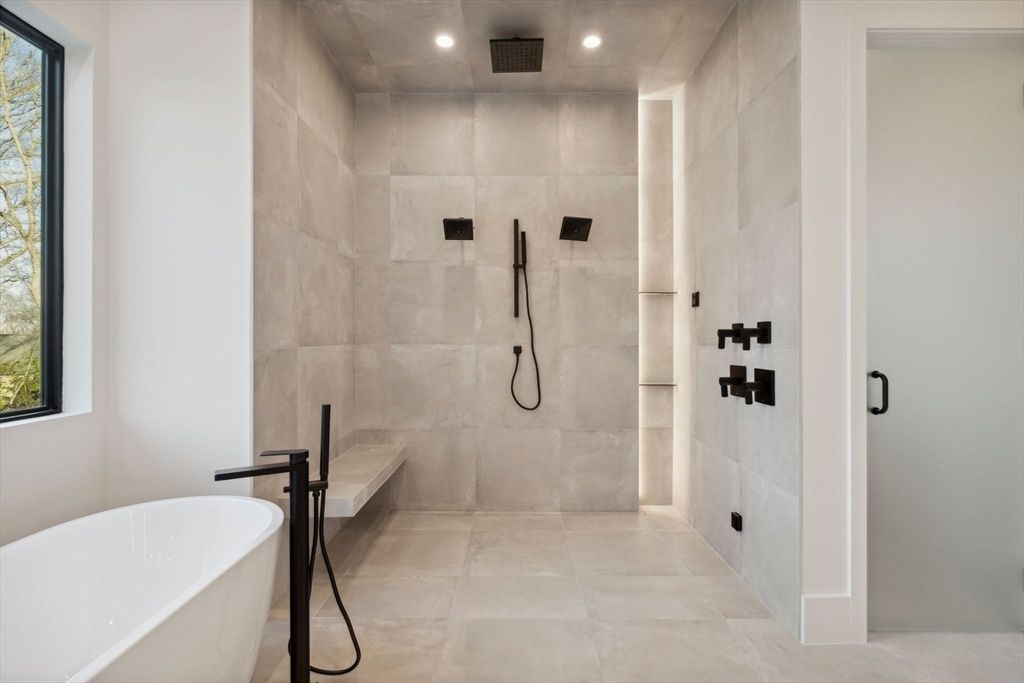 Bathroom, Free Standing Baths, Interior, Recessed Lighting