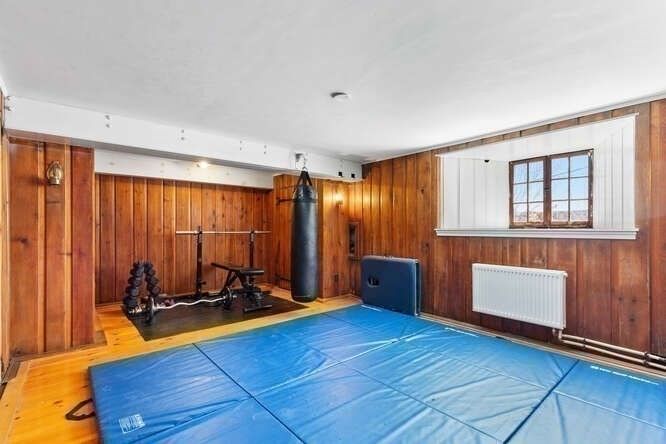 Fitness Equipment, Interior, Wood Texture Flooring, Wooden Walls