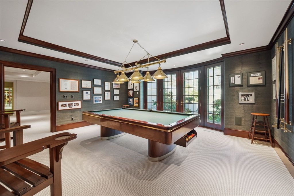 Billiard Table, Game Room, Interior, Pendant Lights