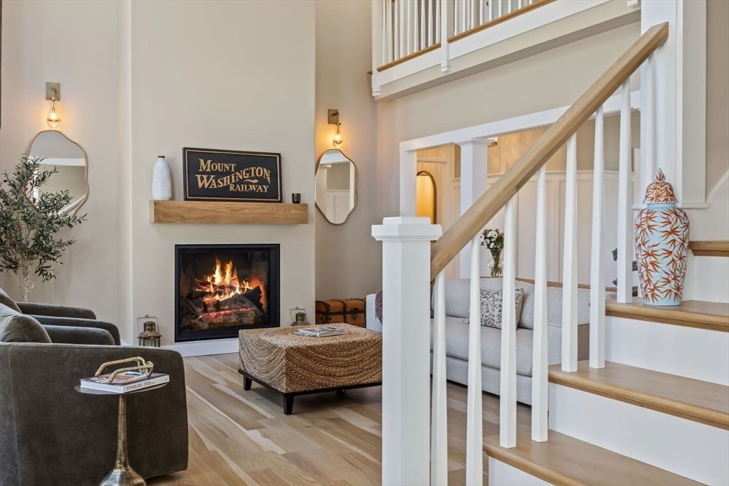 Fireplace, Interior, Wood Texture Flooring