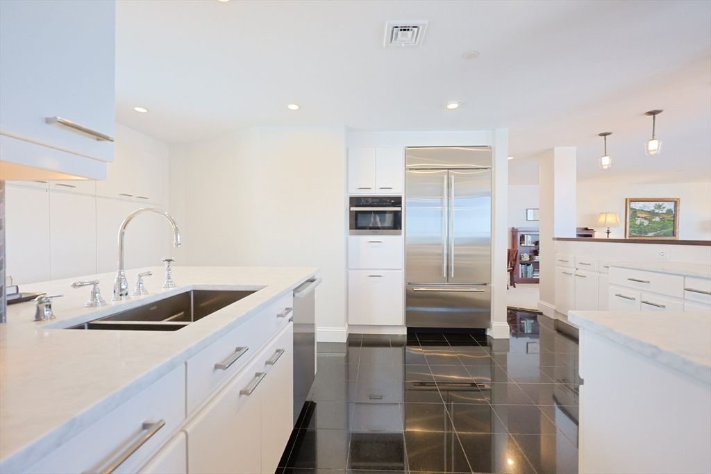 Interior, Kitchen, Pendant Lights, Recessed Lighting, Stainless Steel Appliances