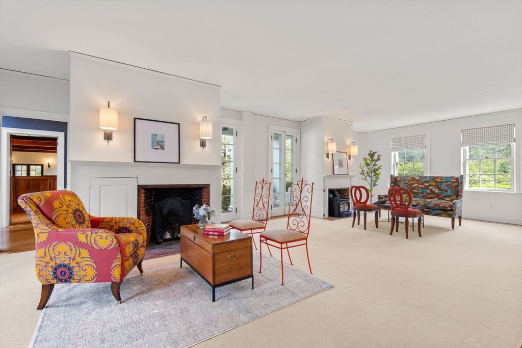 Dining room, Fireplace, Interior, Living room