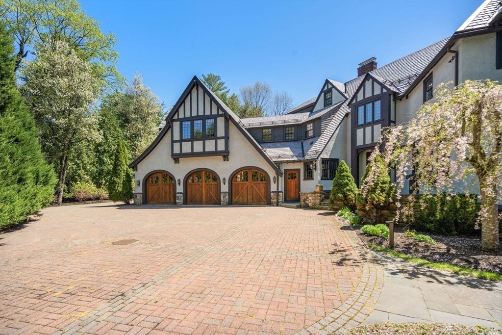 Attached, Backyard, Exterior, Facade, Tudor Revival