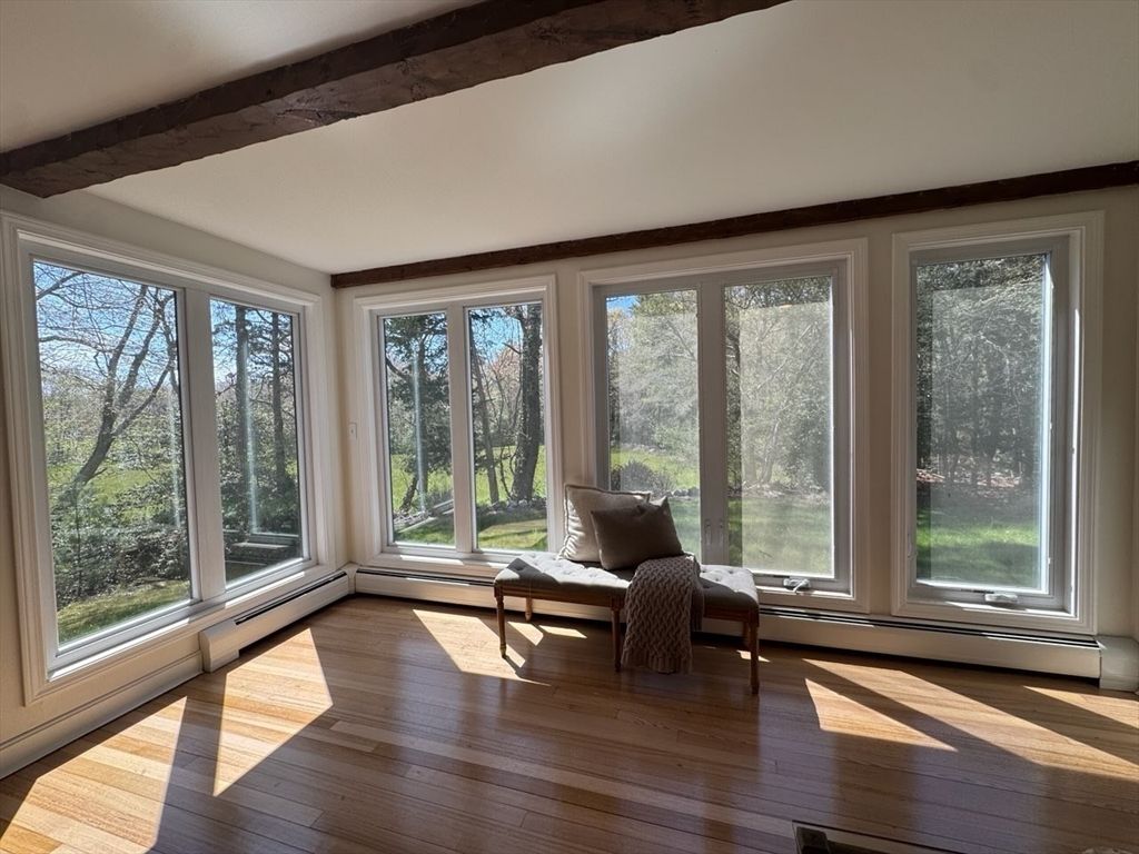 Interior, Sun Room, Wooden Beams, Wood Texture Flooring