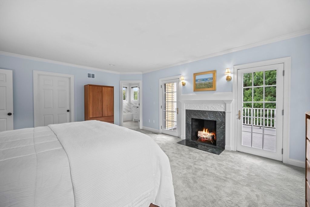 Bedroom, Fireplace, Interior