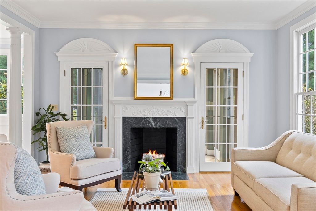 Fireplace, Interior, Living room, Wood Texture Flooring