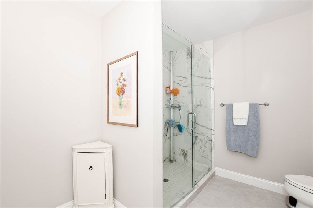Bathroom, Glass Shower, Interior, Marble Walls