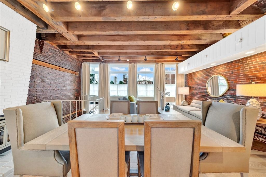 Dining room, Interior, Living room, Stone Walls, Wooden Beams