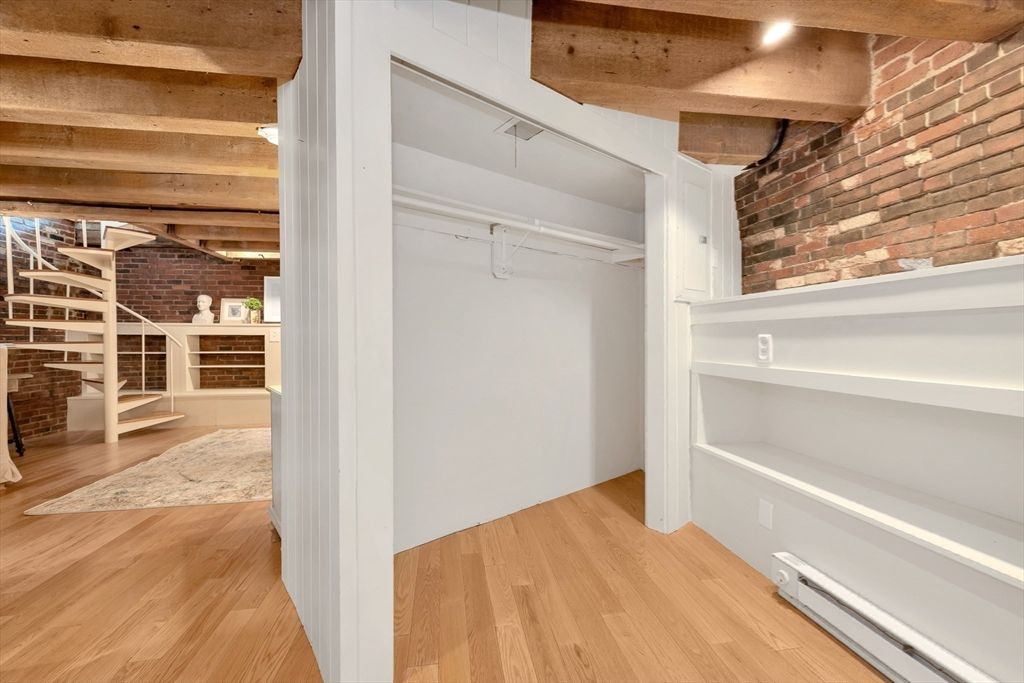 Interior, Stone Walls, Wood Texture Flooring