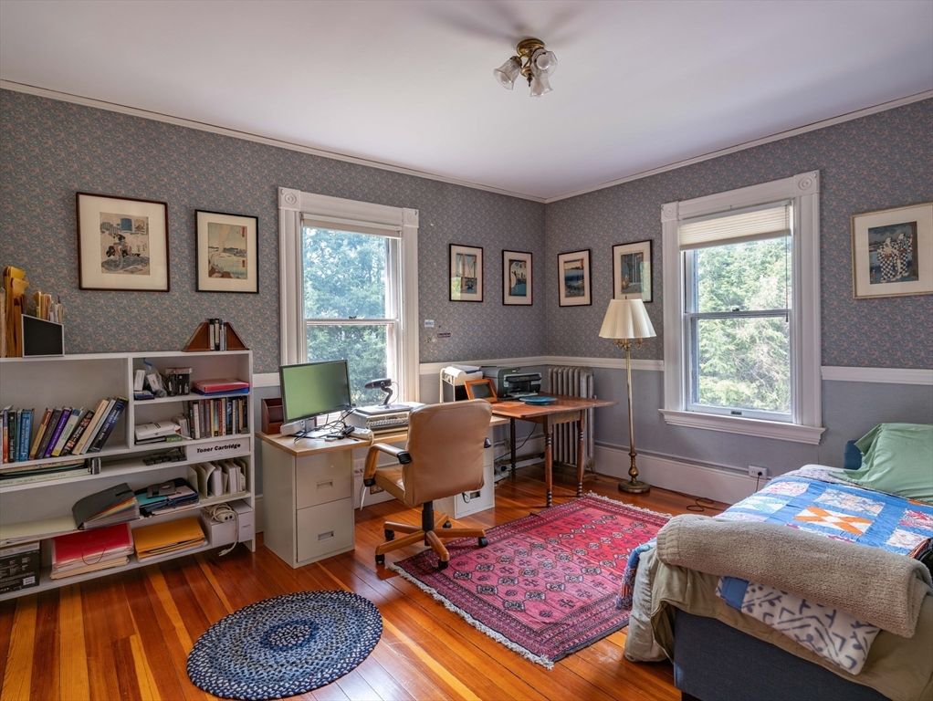Bedroom, Home Office, Interior, Wood Texture Flooring
