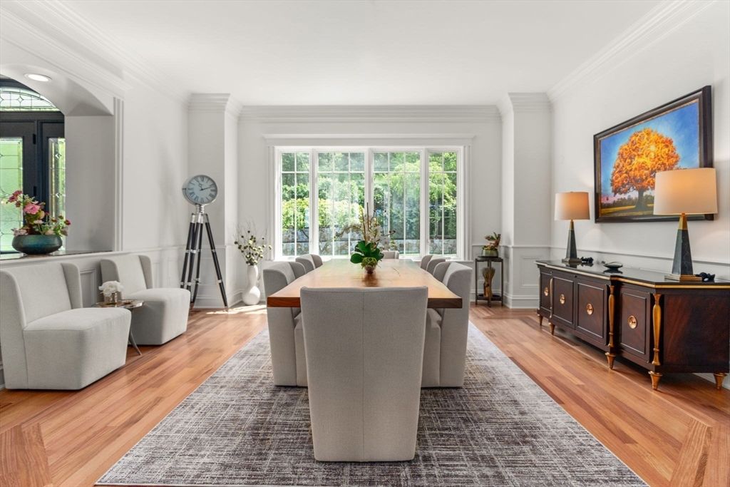 Dining room, Interior, Wood Texture Flooring