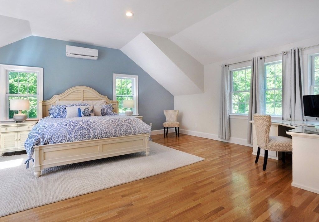 Bedroom, Home Office, Interior, Recessed Lighting, Wood Texture Flooring