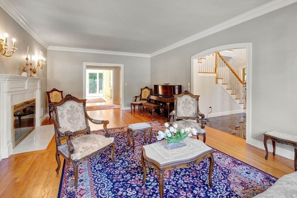 Fireplace, Interior, Living room, Piano, Wood Texture Flooring