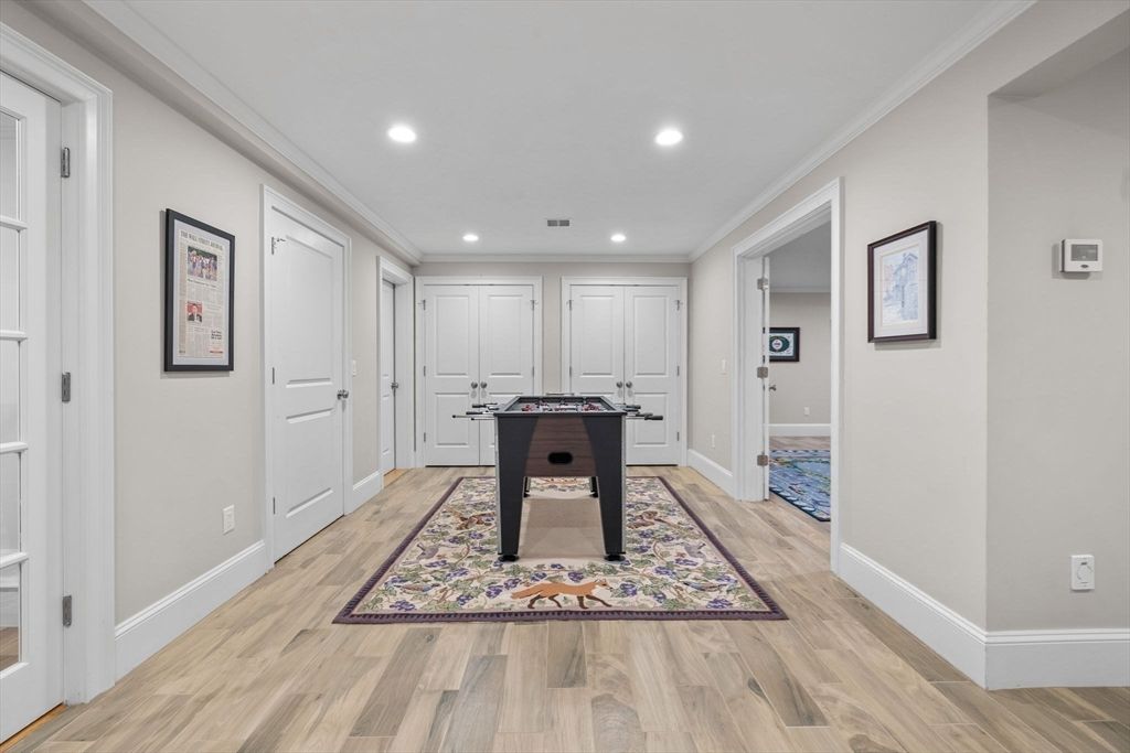 Game Room, Interior, Recessed Lighting, Wood Texture Flooring