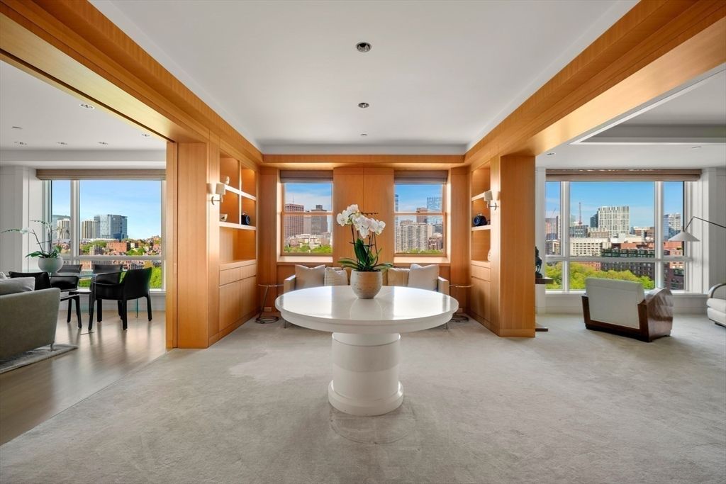 Dining room, Interior, Living room, Recessed Lighting, Wooden Walls