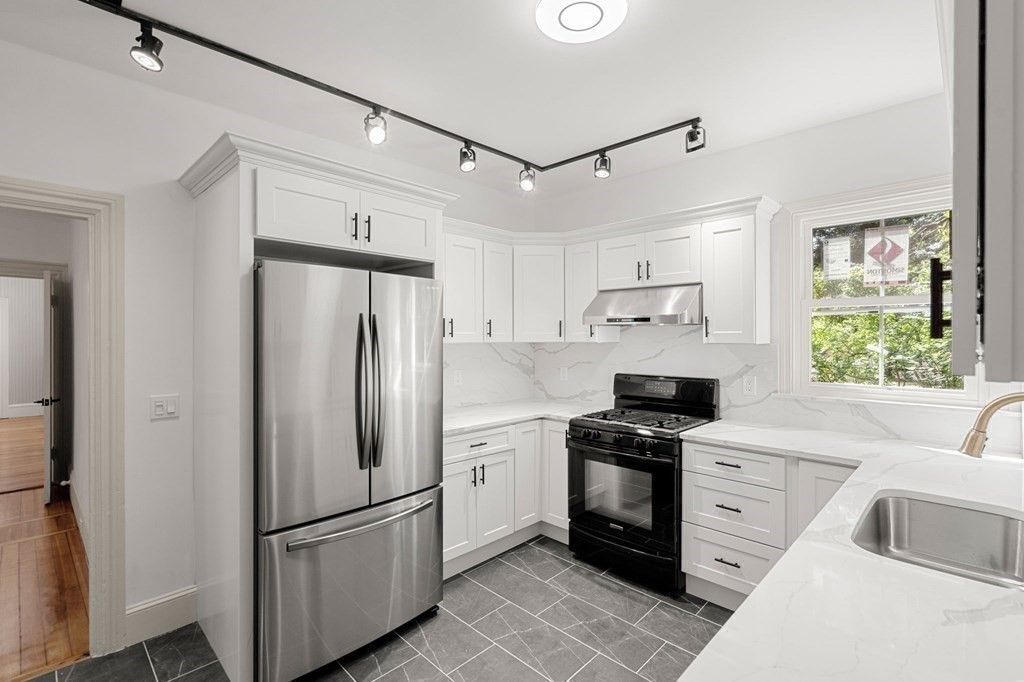 Interior, Kitchen, Marble Walls, Stainless Steel Appliances