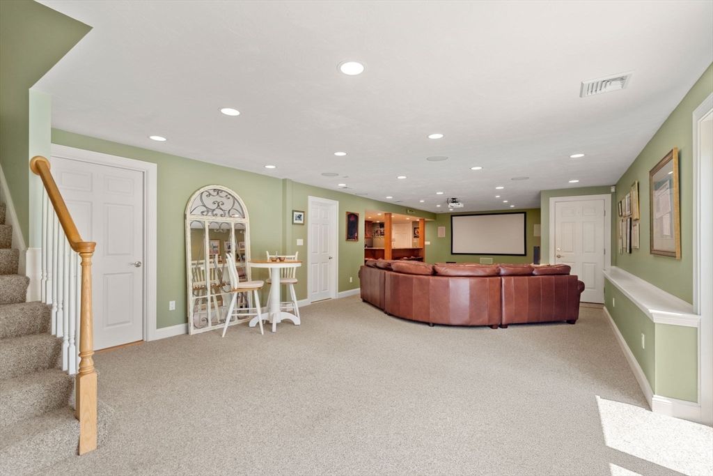 Interior, Living room, Projection Screen, Recessed Lighting