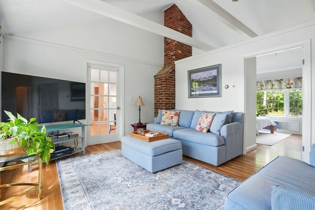 Interior, Living room, Stone Walls, Wood Texture Flooring