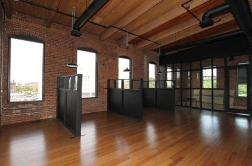 Empty room, Interior, Pendant Lights, Stone Walls, Wooden Beams, Wooden Ceilings, Wood Texture Flooring