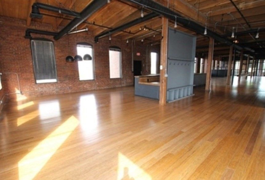 Empty room, Interior, Stone Walls, Wooden Beams, Wood Texture Flooring