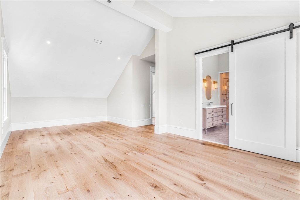 Bathroom, Empty room, Interior, Recessed Lighting, Wood Texture Flooring