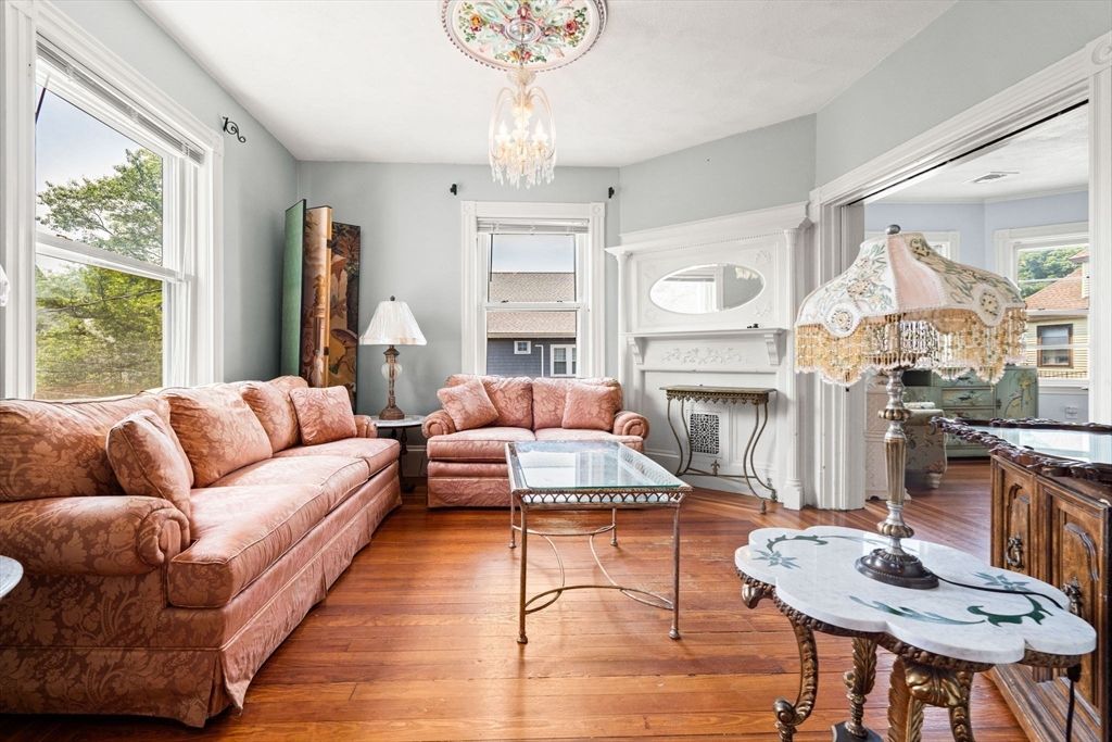 Chandelier, Interior, Living room, Wood Texture Flooring