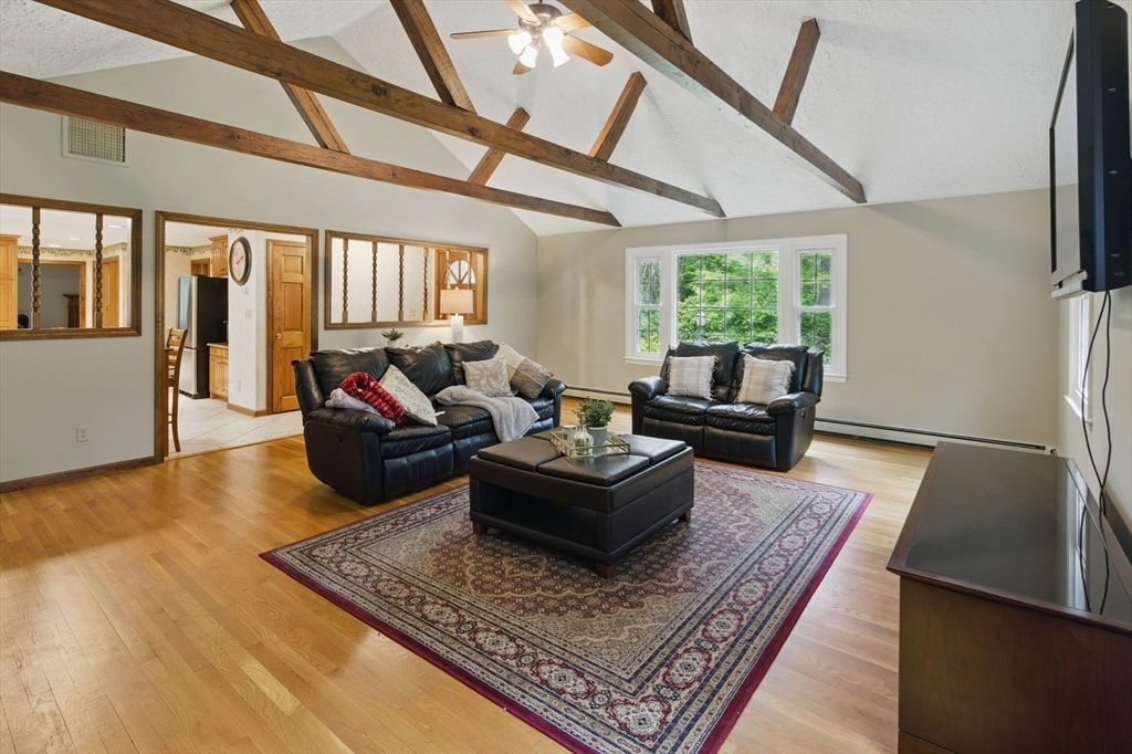 Interior, Living room, Wooden Beams, Wood Texture Flooring