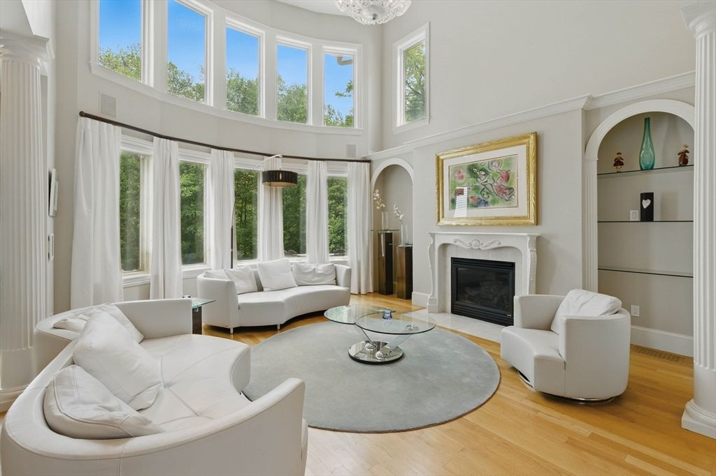 Chandelier, Fireplace, Interior, Living room, Wood Texture Flooring