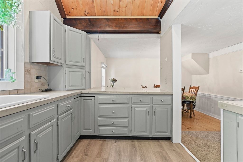 Interior, Kitchen, Wooden Ceilings, Wood Texture Flooring