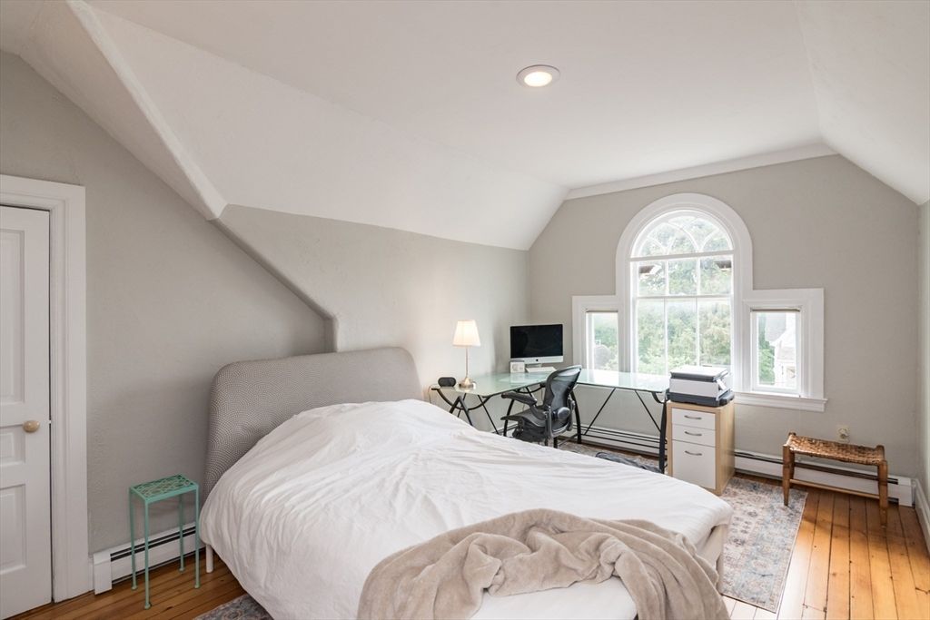 Bedroom, Home Office, Interior, Recessed Lighting, Wood Texture Flooring