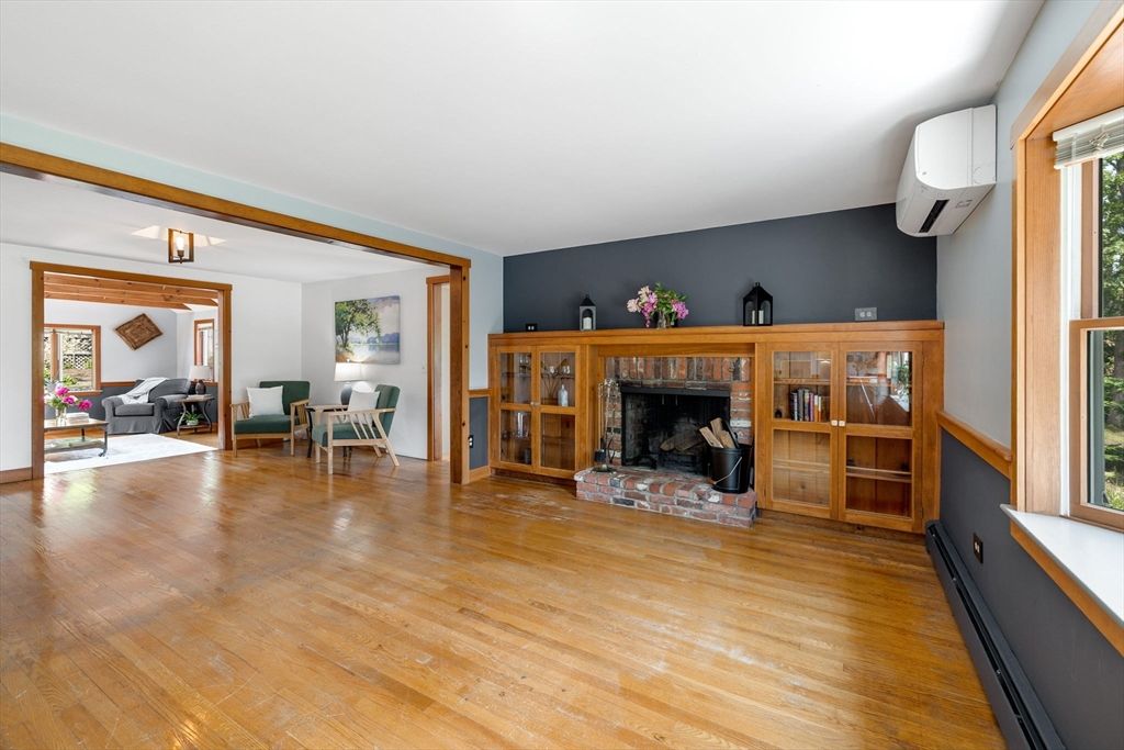 Fireplace, Interior, Wood Texture Flooring