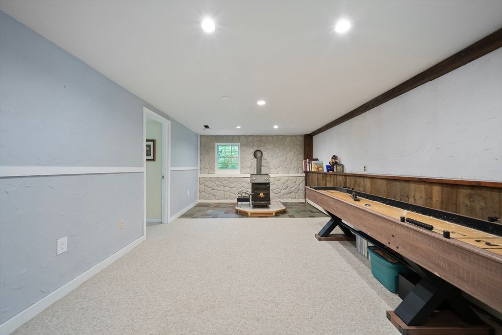 Fireplace, Game Room, Interior, Recessed Lighting