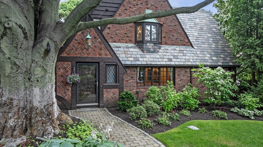 Exterior, Facade, Brick Facade, Tudor Revival
