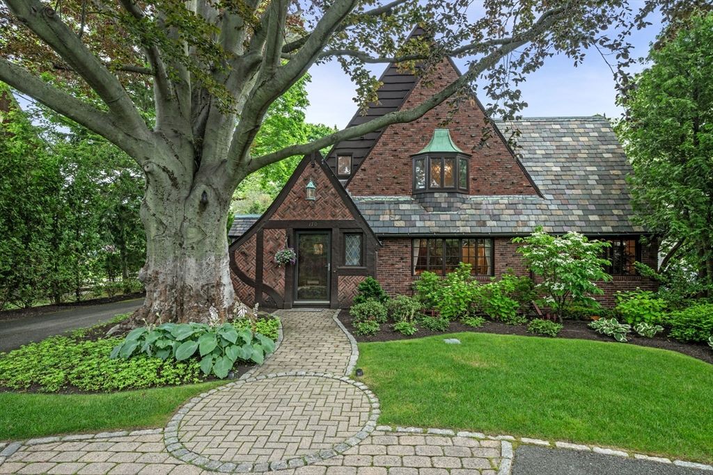 Exterior, Facade, Brick Facade, Tudor Revival