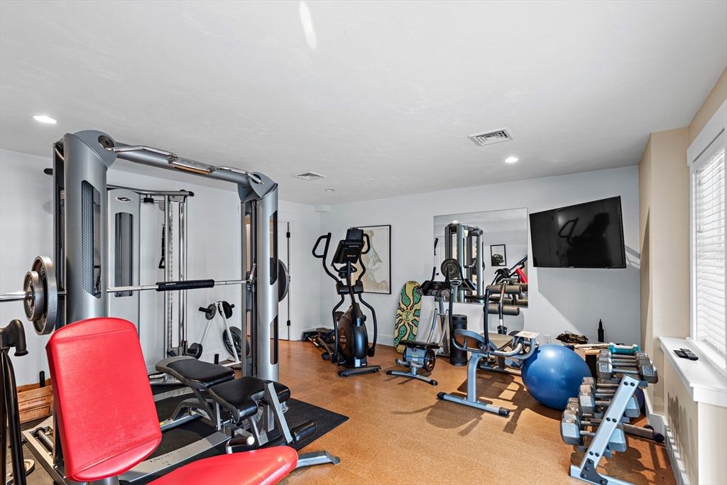 Fitness Equipment, Gym, Interior, Recessed Lighting