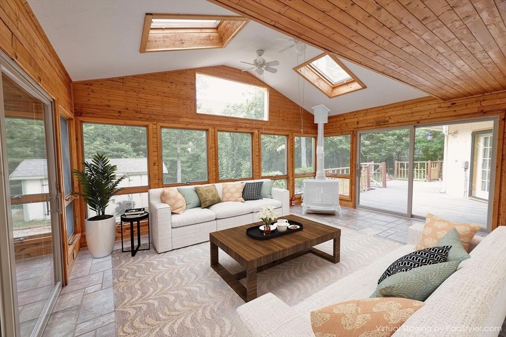 Interior, Living room, Sun Room, Wooden Ceilings, Wooden Walls