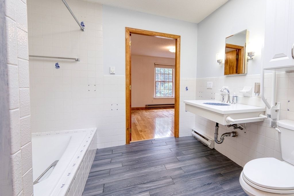 Bathroom, Interior, Wood Texture Flooring