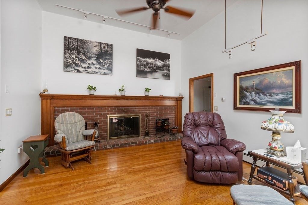 Fireplace, Interior, Wood Texture Flooring