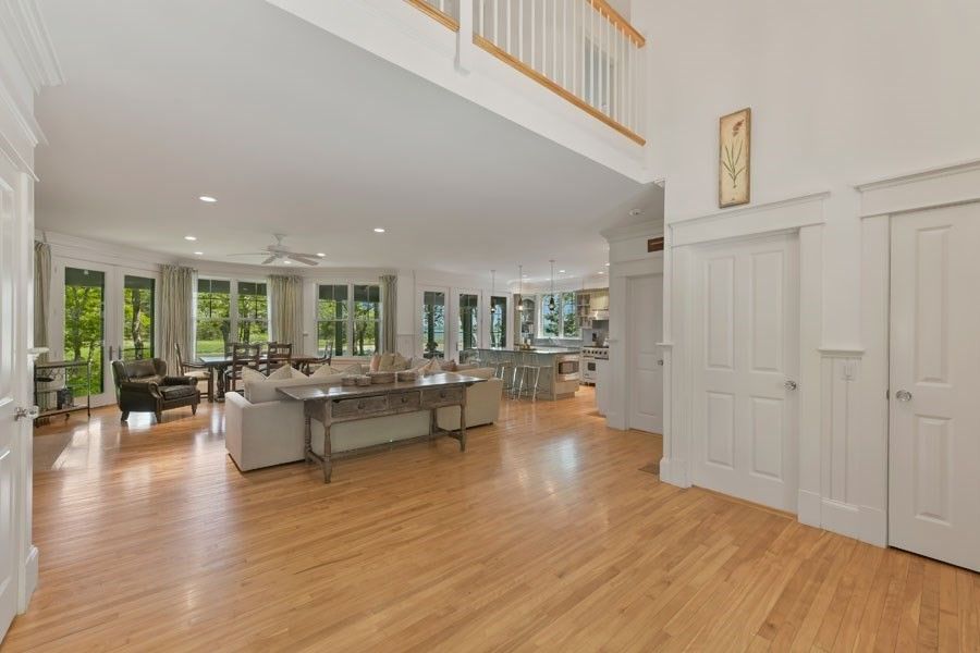 Interior, Kitchen, Living room, Pendant Lights, Recessed Lighting, Wood Texture Flooring