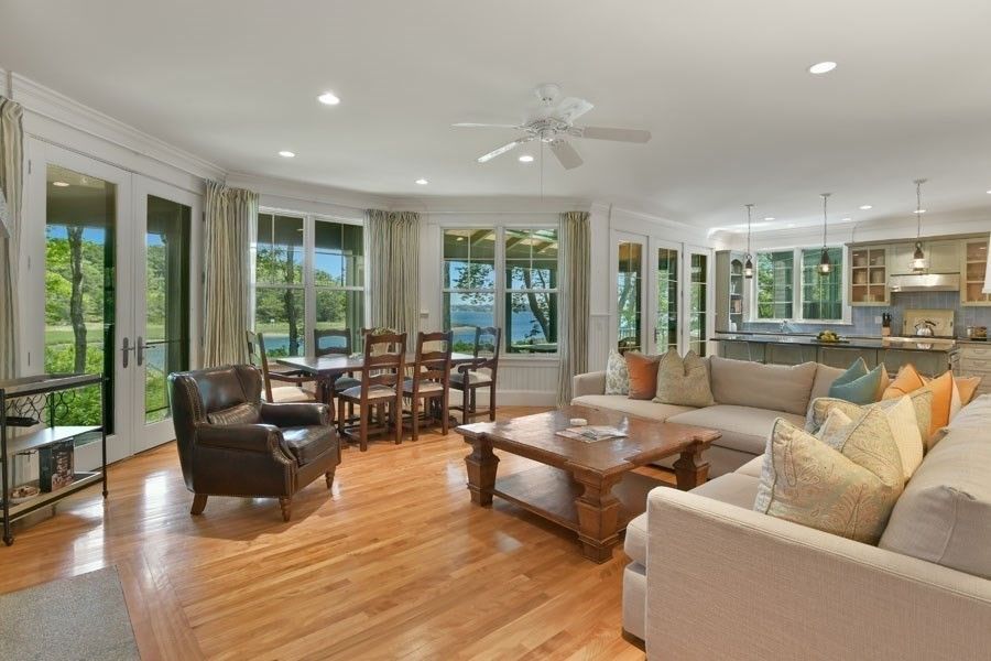 Dining room, Interior, Kitchen, Living room, Pendant Lights, Recessed Lighting, Wood Texture Flooring