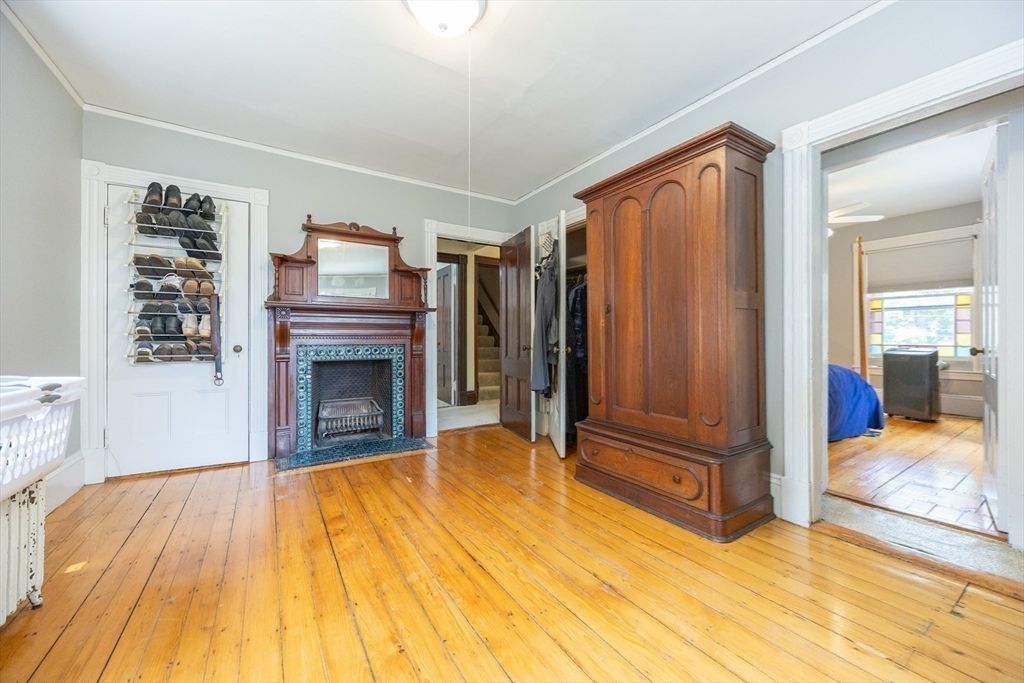 Fireplace, Interior, Wood Texture Flooring