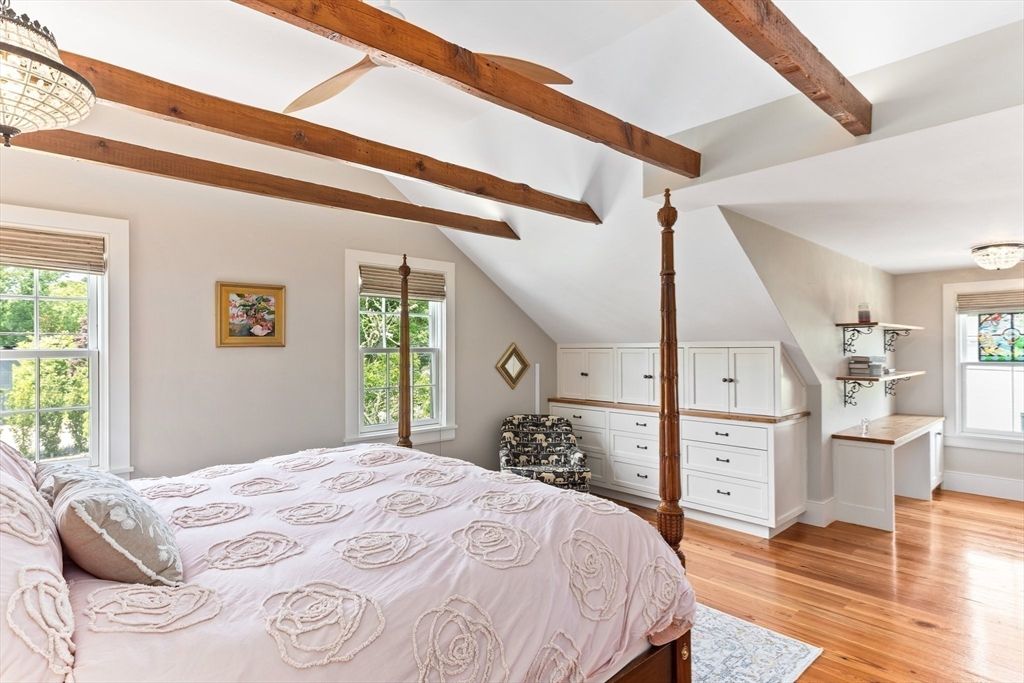 Bedroom, Interior, Wooden Beams, Wood Texture Flooring