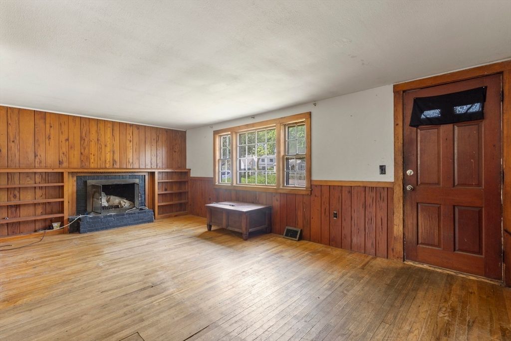 Fireplace, Interior, Wood Texture Flooring, Wooden Walls