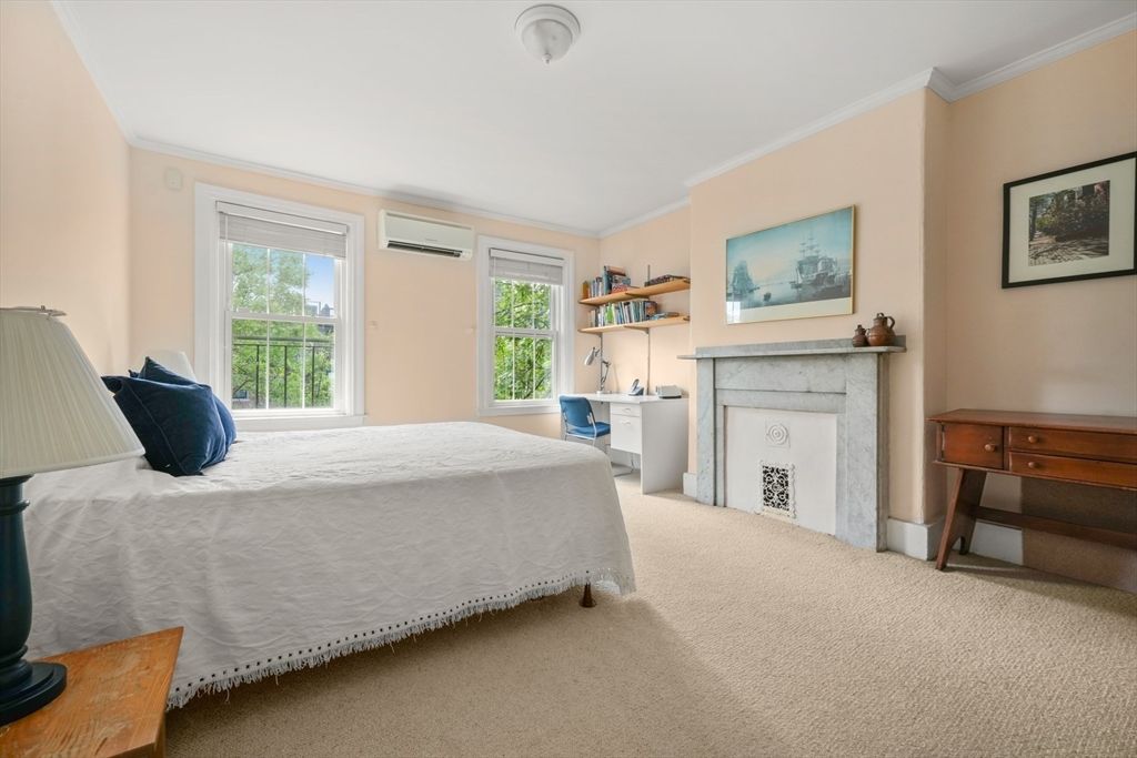 Bedroom, Fireplace, Interior