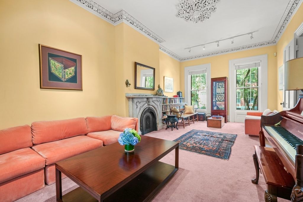 Fireplace, Interior, Living room, Piano