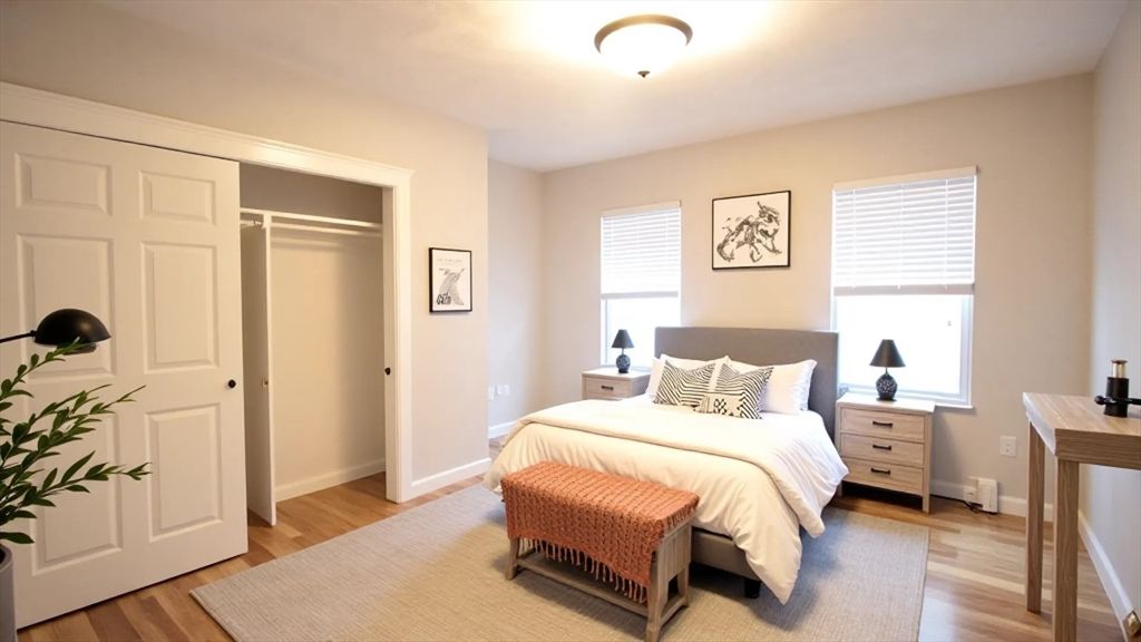 Bedroom, Interior, Wood Texture Flooring